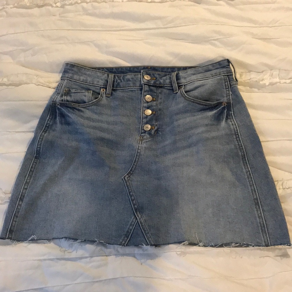 Old Navy denim button fly mini skirt